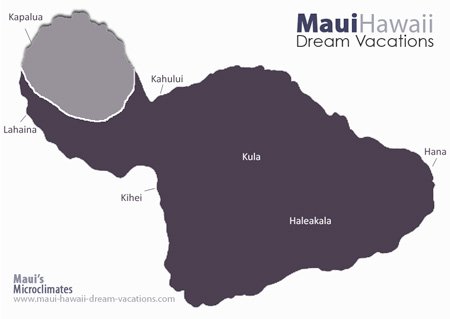 Maui Kapalua Weather Map Microclimates